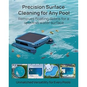 Beatbot iSkim Ultra Solar Powered Robotic Pool Skimmer, Pool Surface Cleaner Robot, Dual Charging Options, Water Clarification, Edge & Corner Cleaning, S-Path Optimization, App Control, Ice Blue Beatbot iSkim Ultra Solar Powered Robotic Pool Skimmer Pool Surface Cleaner Robot Dual Charging Options Water Clarification Edge Corner Cleaning S Path Optimization App Control Ice Blue