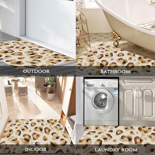 Tapis motif léopard antidérapant : finis les sols mouillés dans votre entrée