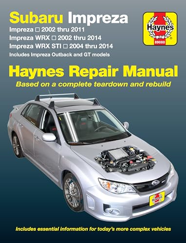 Haynes Manuals N. America, Inc. Subaru Impreza (02-11),WRX (02-14),WRX STI (04-14) Haynes Manual USA (Paperback) (Haynes Repair Manual)