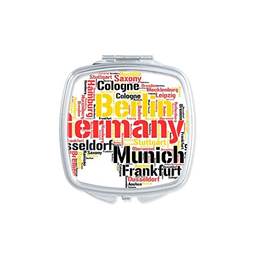 Miroir compact carré Allemagne pour retouches maquillage quotidiennes