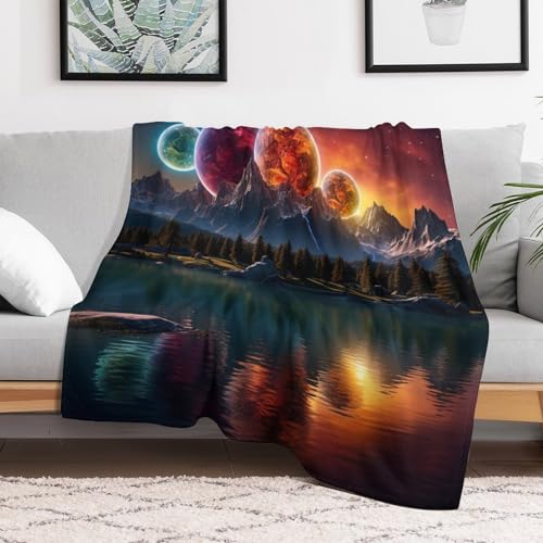 Manta de franela suave Fantasy Landscape para sofá y cama en tamaño de 130 x 150 cm 3