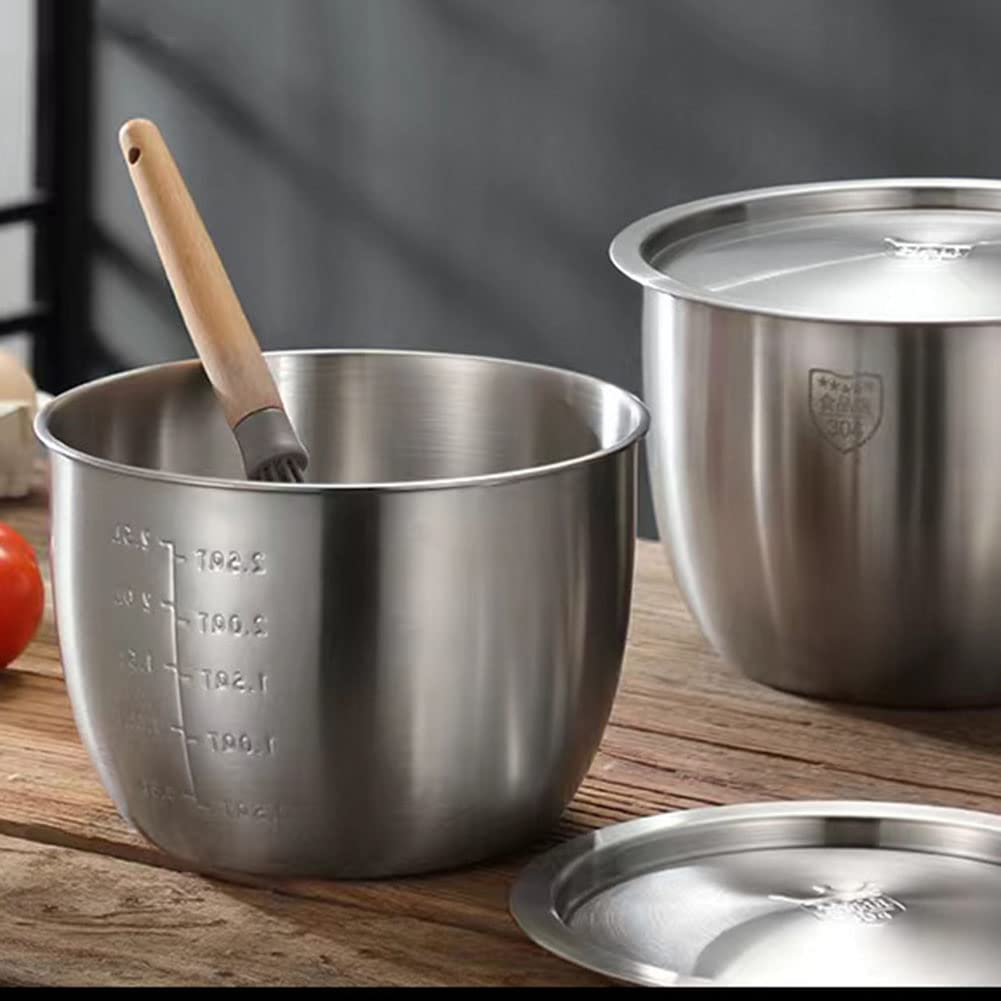 Bol Inox 2L DOITOOL Avec Échelle Et Bec Verseur - Multifonction Pour Cuisine, Restaurant Ou Maison