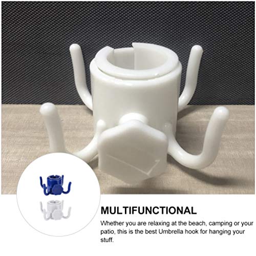 BESPORTBLE 2Pcs 4- Pontas de Plástico Guarda- Chuva de Praia Guarda- Chuva Pendurado Gancho Cabide p