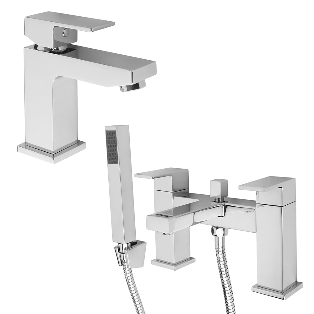 Milano Chrome Arvo Mono Bathroom Basin Mixer Tap Bath Tap Hand Shower