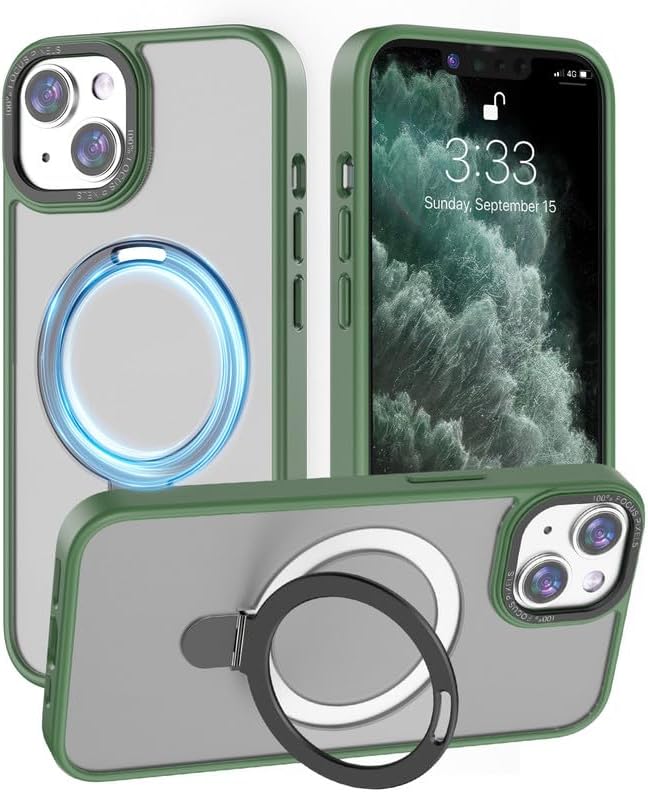 Dieerr Funda diseñada para iPhone 12 con soporte magnético invisible compatible con MagSafe protección contra caídas de grado militar a prueba de