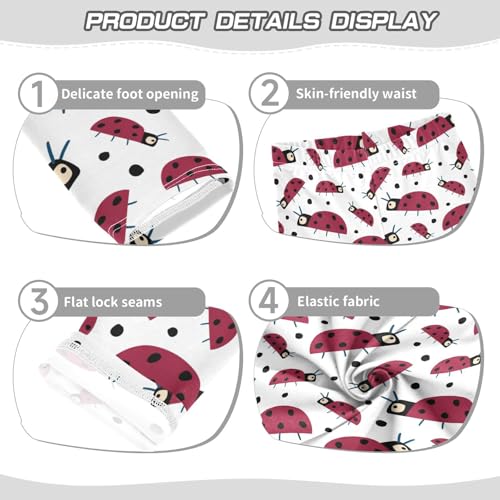 Girls Leggings Ladybugs and Dots Toddler Girls Clothes Leggings for Girls Toddler Girls Leggings 3-4T3