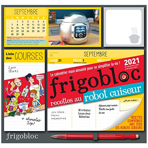 Frigobloc Robot-Cuiseur 2021 - Calendrier d'organisation familiale (de sept. 2020 à décembre 2021) PDF
