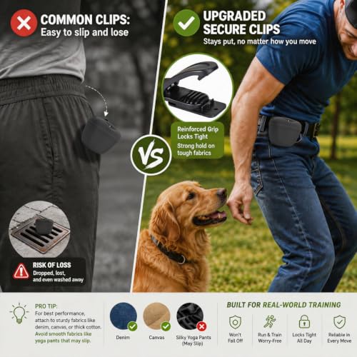 AUDWUD Silikon Leckerlibeutel sicherer Clip inklusive Clicker