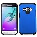 Samsung Galaxy Express 3 (AT&T) Case, BornTech Dual Layer Shockproof Armor Protector Cover Case, Accessory For Samsung Galaxy J1 (2016) / Samsung Galaxy AMP 2 (Black/Blue)
