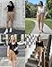 HOTOUCH Shorts for Women Trendy Summer Fashion Elastic Waist Wide Leg Dressy Shorts Pocketed Work Shorts Camel XXXL