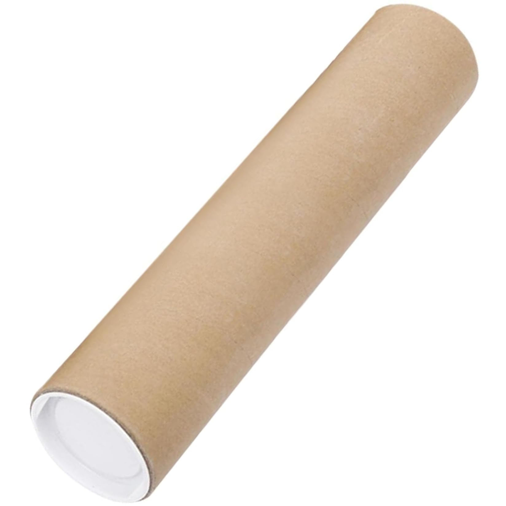 OnIUeZky 1PC Mailing Tubes with Plastic End Caps, 2x20 Inch Shipping Tubes, Sturdy & Protective Poster Tubes, Kraft Paper Replacement Cardboard Tubes