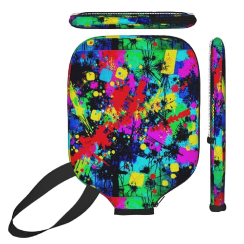 Elastic Band Splatter Pickleball Paddle Cover Fit Most Paddles
