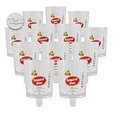 Ner Mitzvah Neironim Glass Shabbos Candle Holders - Premium Quality Clear Votive Cups, Standard Size for Shabbat, Chanukah and Party Decoration - Pack of 12