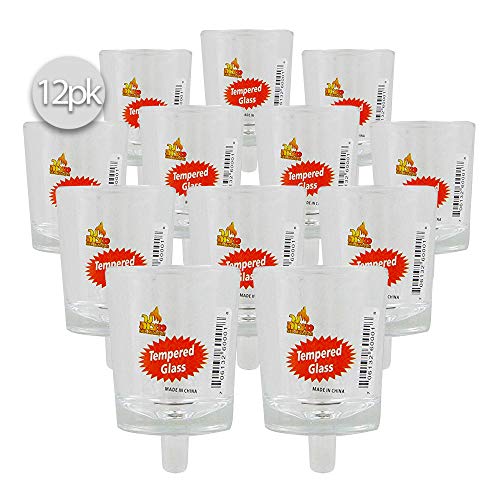 Ner Mitzvah Neironim Glass Shabbos Candle Holders - Premium Quality Clear Votive Cups, Standard Size for Shabbat, Chanukah and Party Decoration - Pack of 12