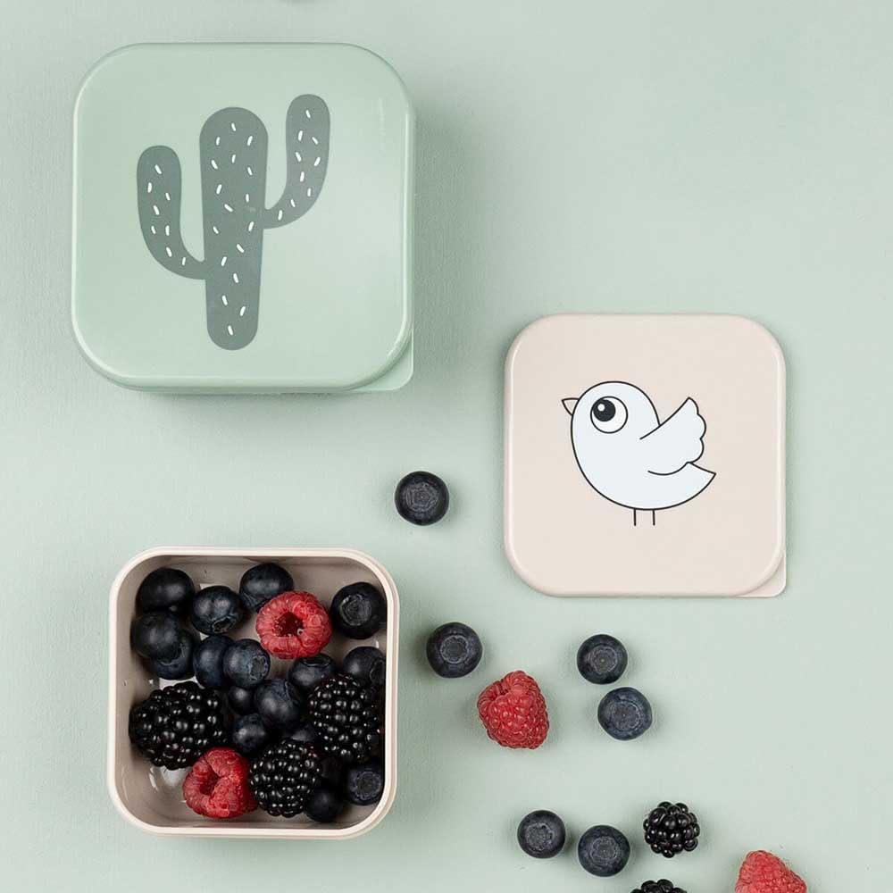 Lalee Sand Mix boîte Lot de 3 à goûter - Boîtes en trois tailles différentes - Matériau: Polypropylène, couvercle en polyéthylène de qualité alimentaire