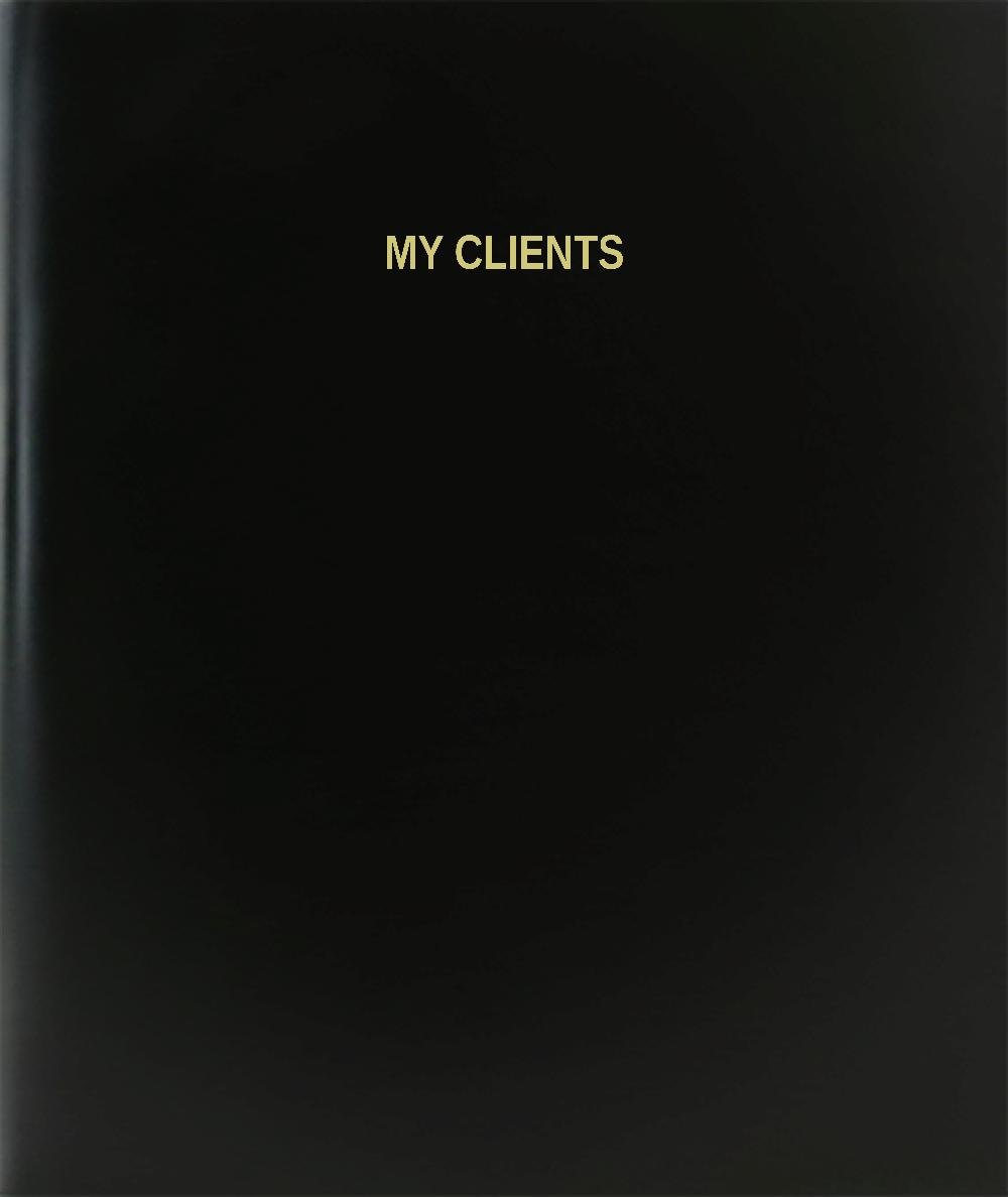 BookFactory My Clients Log Book/Journal/Logbook, Black Hardbound (XLog-120-7CS-A-L-Black(My Clients Log Book))