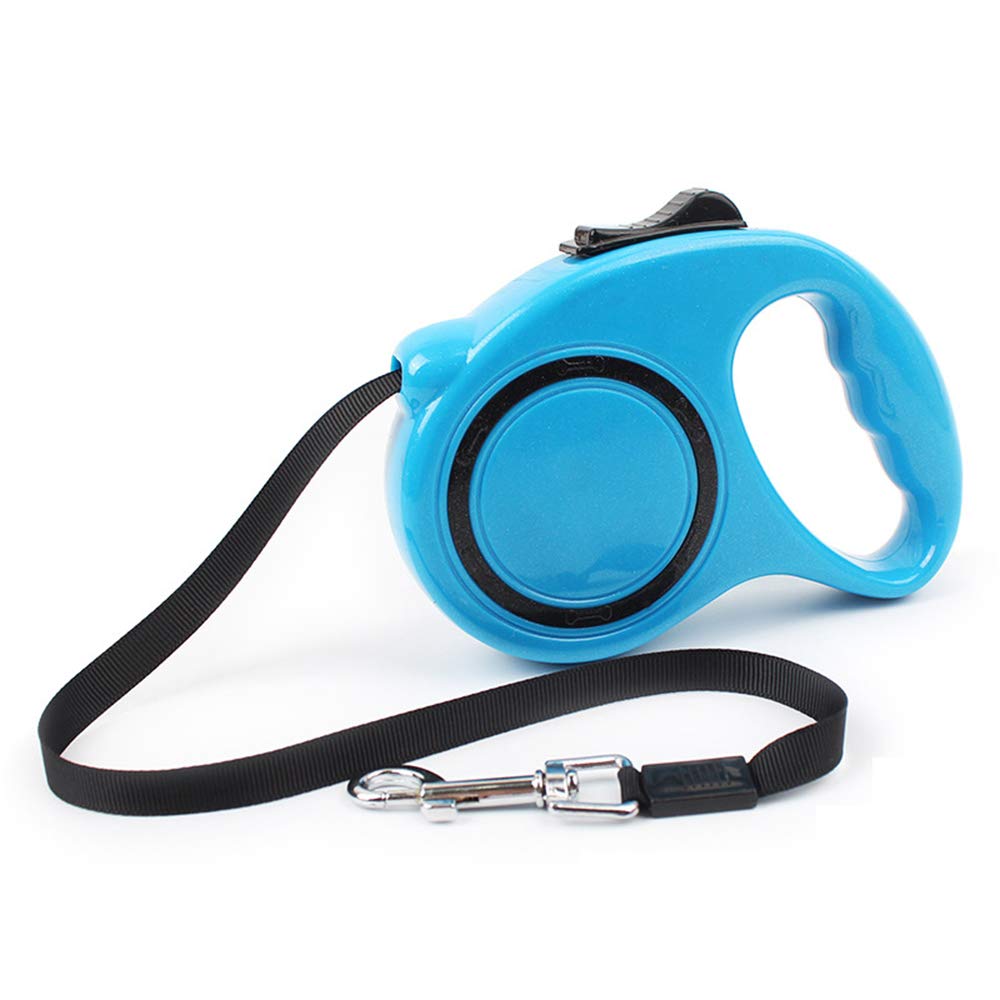 Guinzaglio per Cani da Compagnia, 1 Pezzo, Flessibile, allungabile, Automatico, per addestramento del Cane, Passeggiate, Jogging, Blu