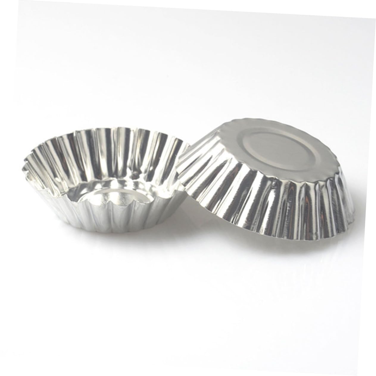 100piezas Moldes De Hojalata Para Tartaletas De Huevo Antiadherentes Perfectos Para Pasteles y Tartas