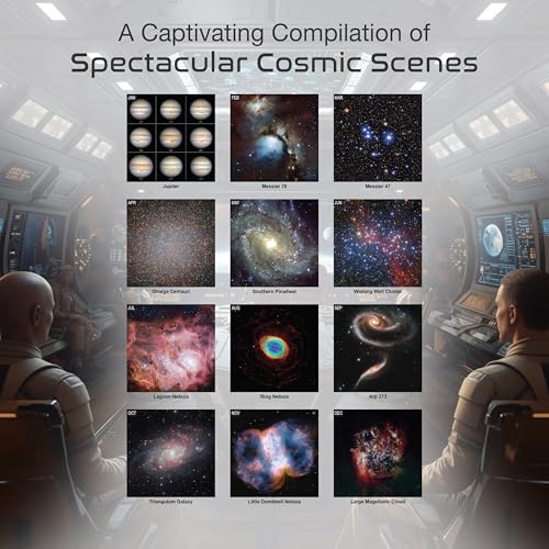 Image of RED EMBER Hubble & ESO Discoveries 2026 Wall Calendar 12 Month | 12 inch x 24 inch Open | Thick & Sturdy Paper | Giftable | Space Calendar 2026