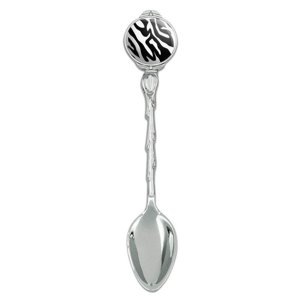 Zebra Print Black White Novelty Collectible Demitasse Tea Coffee Spoon