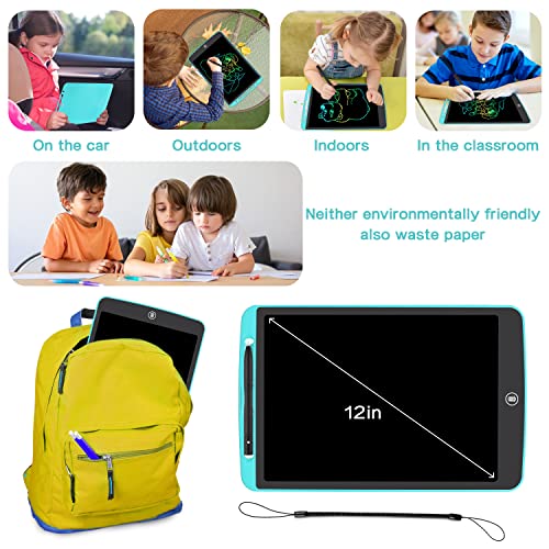 Lcd Writing Tablet 12 Inch Toddler Doodle Board,Colorful Drawing Tablet Writing Pad,Erasable Electronic Painting Pads,Educational And Learning Girls Gifts Toys For 3 4 5 6Year Old Girls Boys(Sky Blue) #TOP5