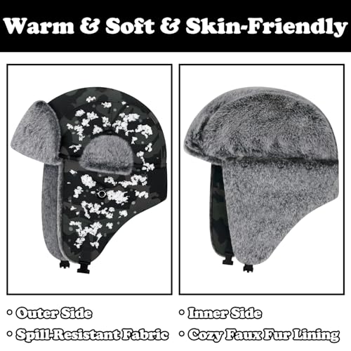 Sarfel Waterproof Toddler Winter Hat Baby Boy Winter Hat with Warm Fleece Kids Trapper Hat Girls Winter Hat Toddler Snow Hat2