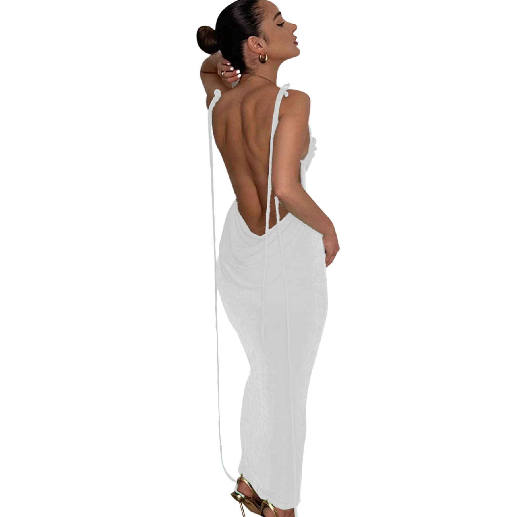 RARITYUSRARITYUS Women Sleeveless Long Maxi Dress