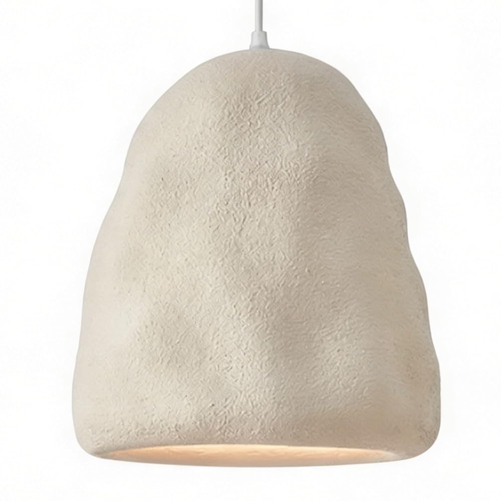 ESIYUVO 17.3in Chandelier Nordic Minimalist Pendant Light High-Density Polystyrene Hill Shape Hanging Lamp Modern Lighting Fixture with Adjustable Cord E27 for Dining Room Kitchen Island Bedroom
