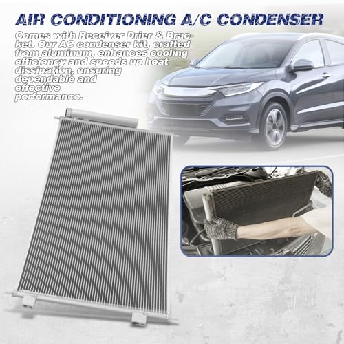 Image of Air Conditioning A /C Condenser Compatible with Honda HR-V 2016-2021 L4 1.8L # 4917, 80110T7WA01, HO3030162, 81110T7WA01