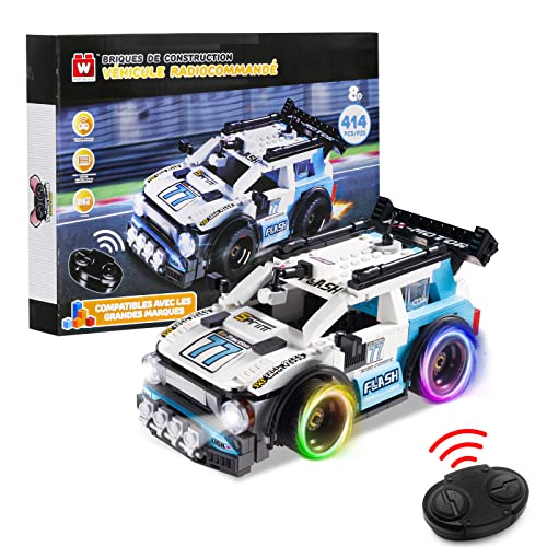 W Wise Block Voiture Télécommandée Jeu de Construction - Véhicule Racing Radiocommandé 414 PCS,Jouet Enfant 8 9 10 11 12+ Ans Garcon Fille