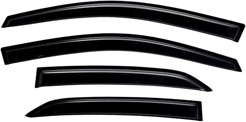Miniatura 3 de Lightronic WV94311 Deflectores y viseras laterales de montaje exterior, protector de lluvia, humo oscuro, juego de 4 piezas, se adapta a Toyota