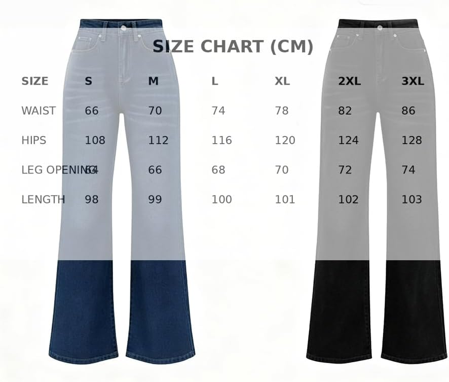 Womens Baggy Wide Leg Jeans High Waisted Loose Fit Cotton Blend Denim Pants Boyfriend with Pockets
