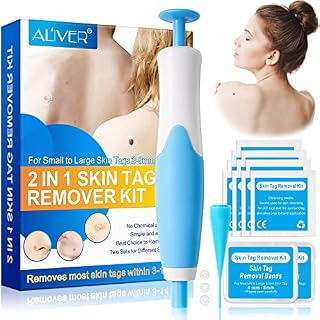 Skin Tag Remover Kit- Auto Skin Tag Remover Pen with 40 Micro and Regular Skin Tag Bands, Painless Skin Tag Remover Device for Small to Large Sized (2mm-8mm) Skin Tags