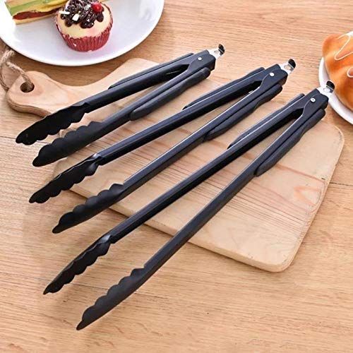 Pinces de cuisson en acier inoxydable robuste de 9-14 pouces, durabilité et élégance noire B - 5
