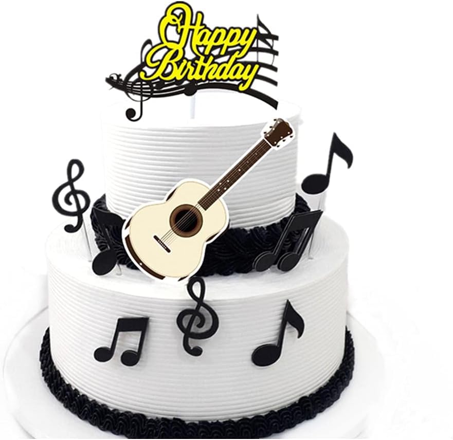 Buy Music Notes Cake Toppers,Musical Theme Birthday Party Supplies
