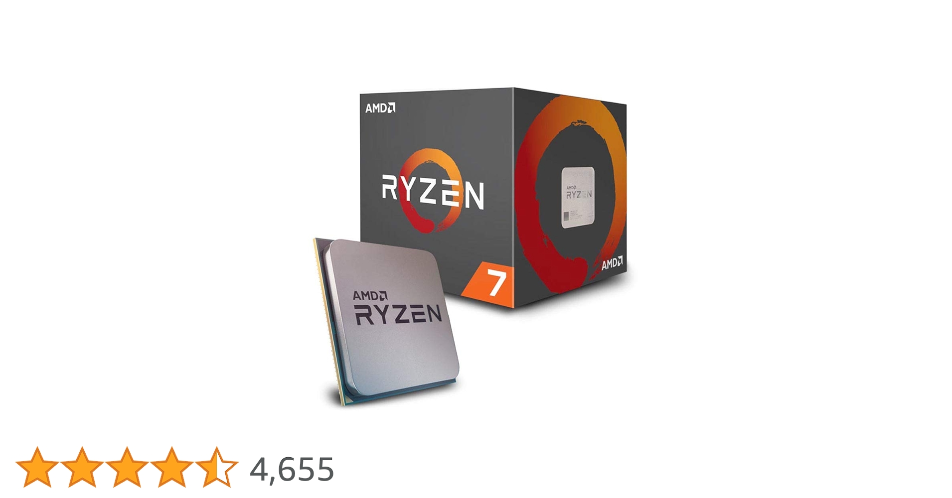 Amazon | AMD CPU Ryzen 7 2700 with Wraith Spire (LED) cooler