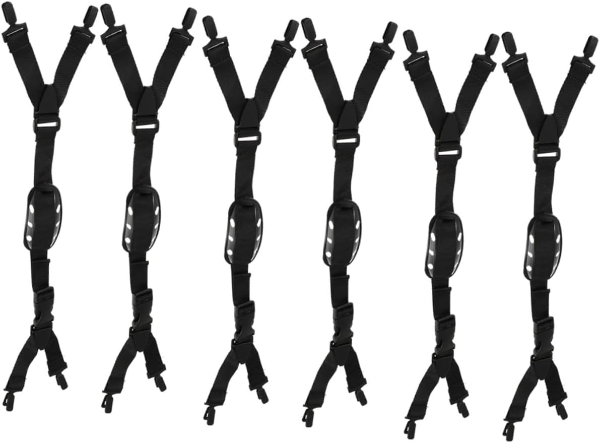 ULTECHNOVO 6pcs Helmet Strap White Hard Hat Chin Strap Football Safety Bump Cap Insert