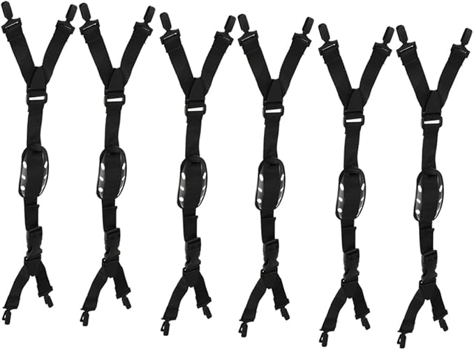 ULTECHNOVO 6pcs Helmet Strap White Hard Hat Chin Strap Football Safety Bump Cap Insert