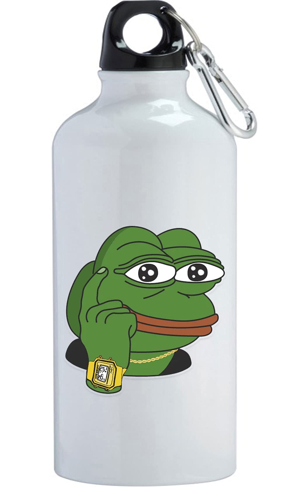 Pepe The Frog Smart Rich Meme Water Bottle Stainless Steel Outdoor Workout  Cycling Camping Leakproof White 400ml : Amazon.de: Sports & Outdoors