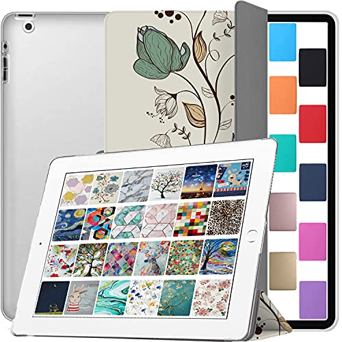 Image of DuraSafe Cases for iPad 9.7 Inch 4 3 2 Generation [iPad 4th 3rd 2nd Old Model ] A1458 A1416 A1395 A1458 A1416 A1395 MC705HN /A MD328HN /A PrintediPad Cover with Frosted Hard Back - Watercolor Flowers
