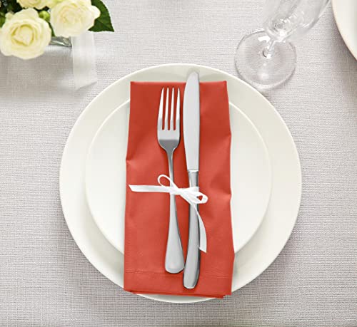 image for Utopia Kitchen Coral Cloth Napkins [12 Pack, 18x18 Inch] Absorbent Cot