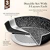 Kitchen Academy 17Pcs Pots and Pans Set Non Stick, Nonstick Kitchen Cookware Sets, Black Granite Induction Cookware, Non-toxic Healthy Nonstick Cooking Pans Set #5