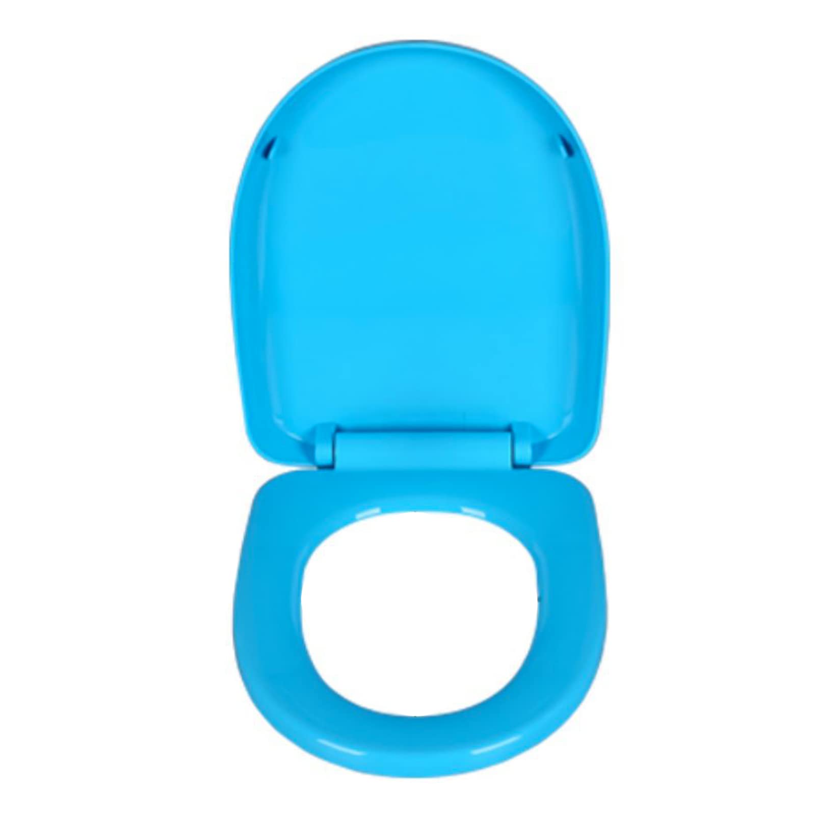 Dxpsxjl Blue Toilet Seat Cover, Quick Release Cover, Easy Clean Residential Commercial, Adjustable, Lightweight, Durable, Portable, User-Friendly, Compact Adjustable Fit, Elongated, Slow, Close, Plastic