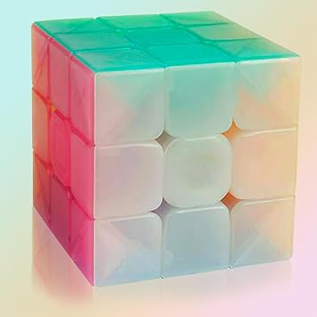 3x3 Speed Cube QiYi Toys 3x3x3 Warrior W Jelly Magic Cube Puzzles Transparent Pastel Color