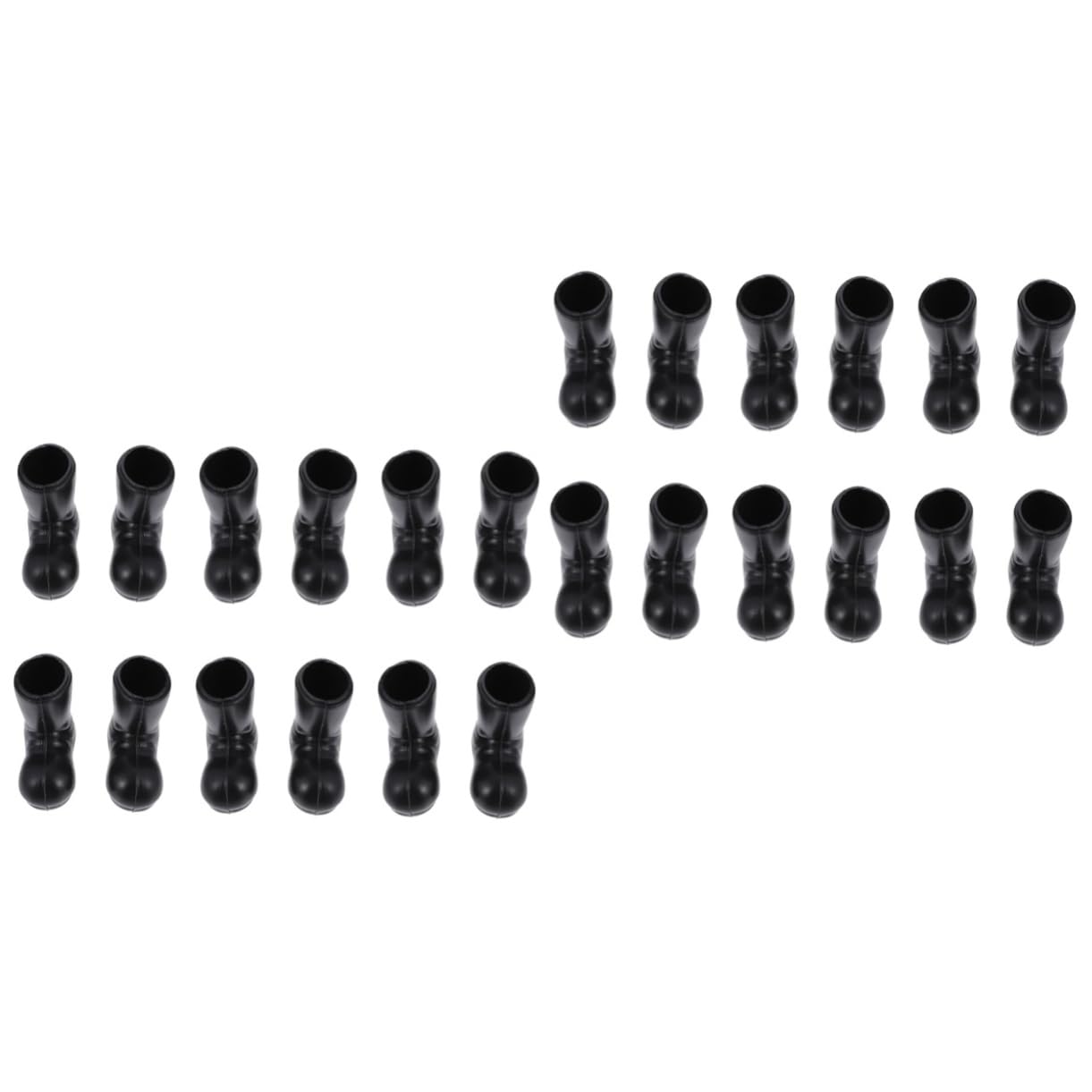 Didiseaon 24 pcs Crafts Christmas Decoration Festival Black Simulation Boots Desktop for Dollhouse Doll Decorations Miniature Gnomes Holiday Supply Tiny Center Supplies Micro Shoes