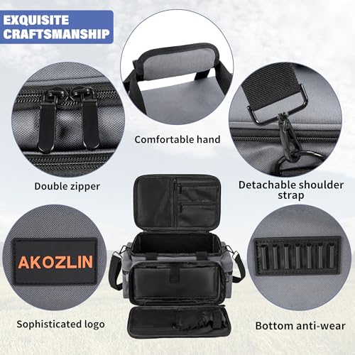 Image of AKOZLIN Cable File Bag with Dividers for Sound Instrument Accessories