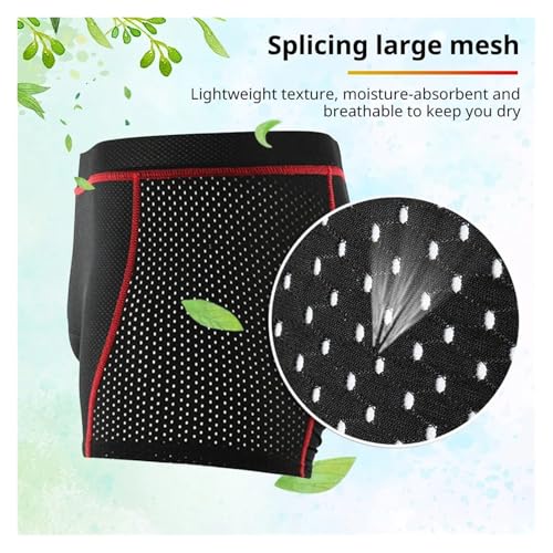 Calzas ciclistas con almohadilla 5D para hombre rojo M miniatura 6