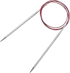Uxcell Taille US 6 (4mm) Aiguilles à tricoter Aiguille circulaire 40 1 cm(100cm) Aiguille ronde en acier inoxydable pour les projets faits à la main DIY Couvertures de tricot