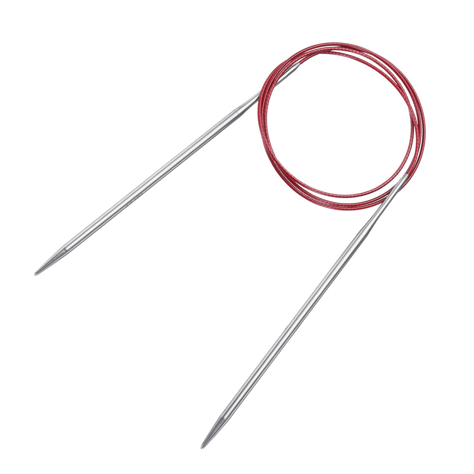 4-Piece Stainless Steel Knitting Needles Set - 2mm Single Pointed Needles (9.84 Inches)