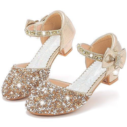 Girls Sandals Closed Toe Heels Wedding Party Girls Dress Shoes Toddler Little Big Kid